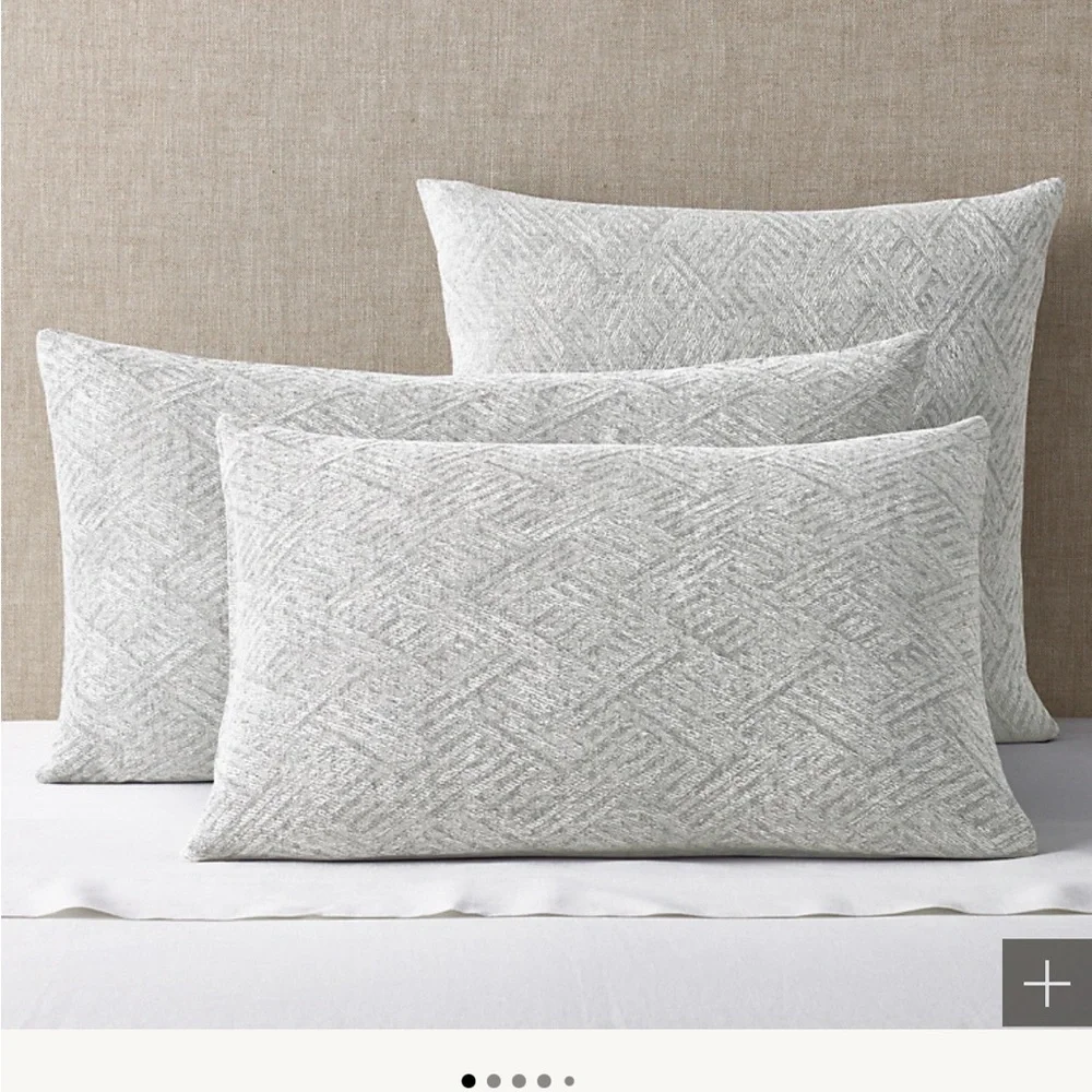 Restoration Hardware Herringbone Jacquard Single Euro Sham in Sand